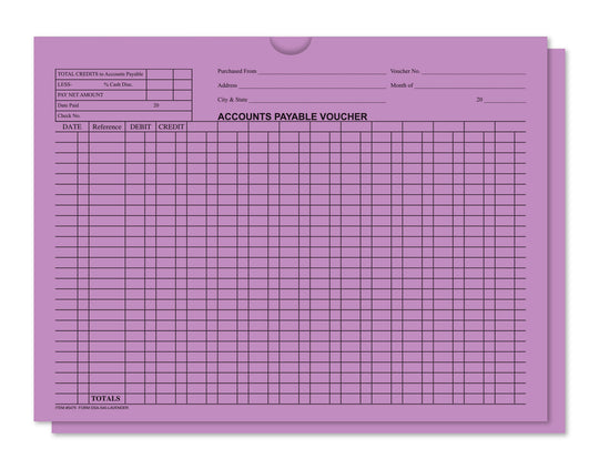 Accounts Payable Voucher Envelopes - General Accounting Style (Packs of 500)