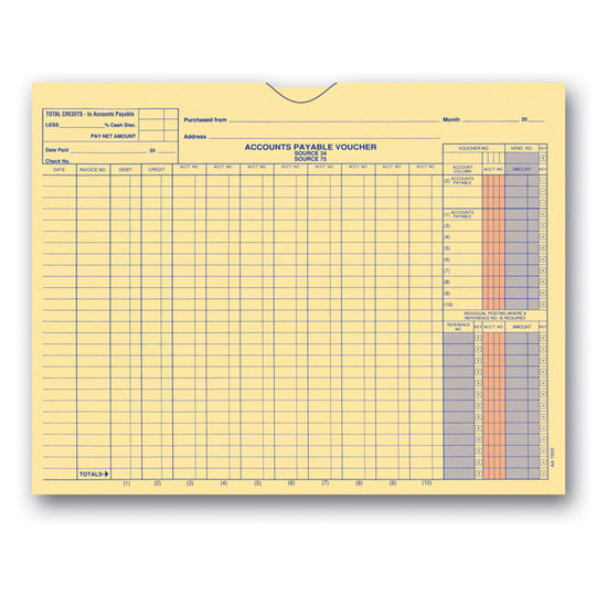 Accounts Payable Voucher Envelopes - Automated Accounting Style (Packs of 100)