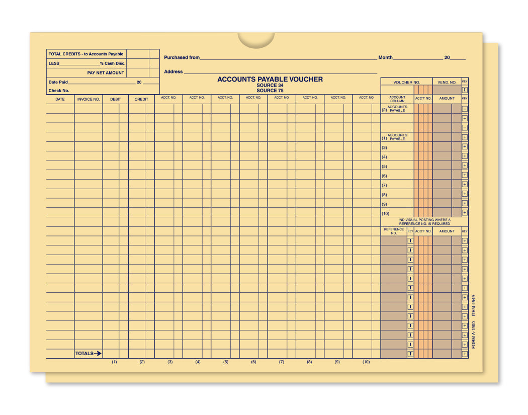 Accounts Payable Voucher Envelopes - Automated Accounting Style (Packs of 500)
