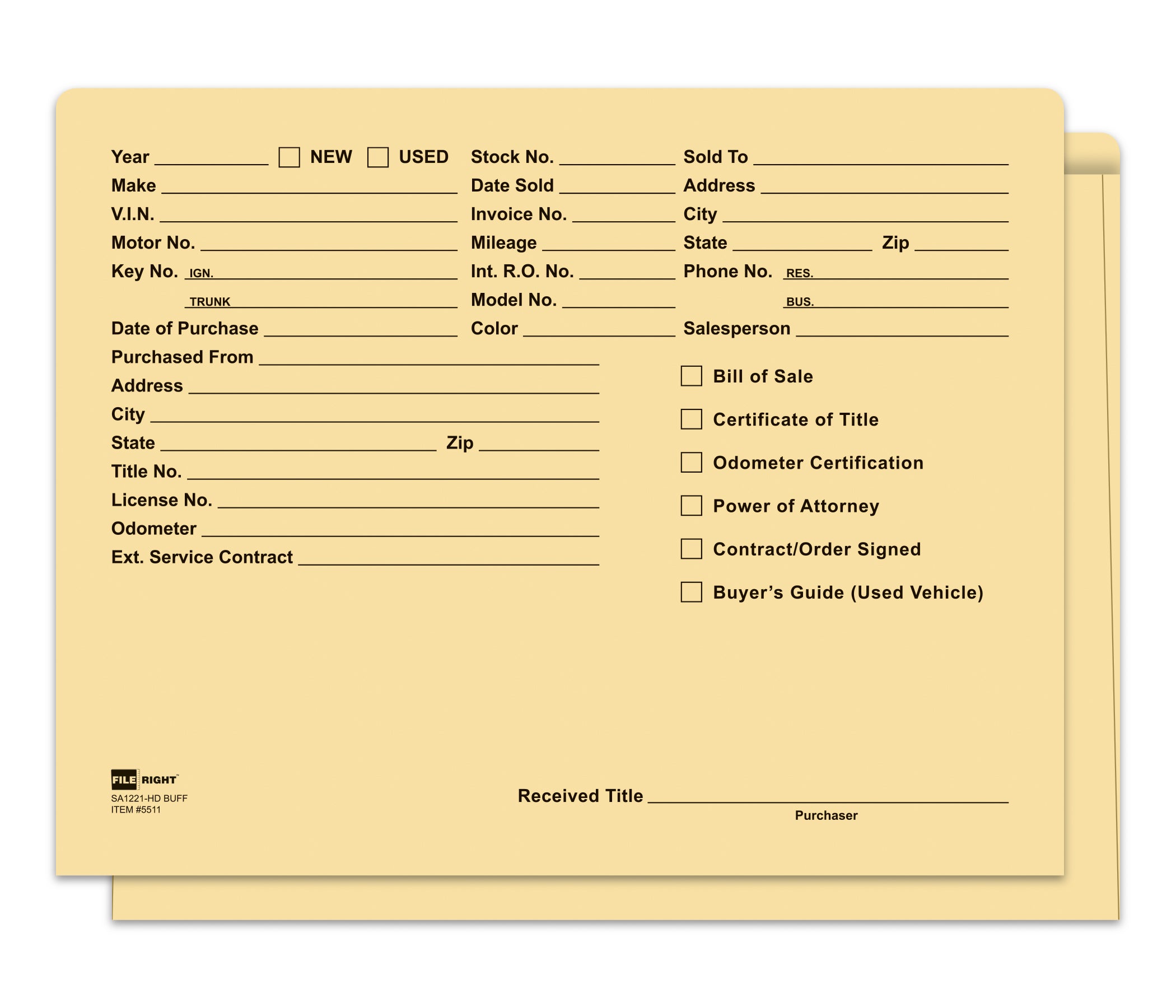 Heavy Duty Deal Envelopes (Deal Jackets) - Printed [Packs of 100]