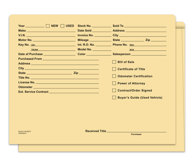 Heavy Duty Deal Envelopes (Deal Jackets) - Printed [Packs of 500]