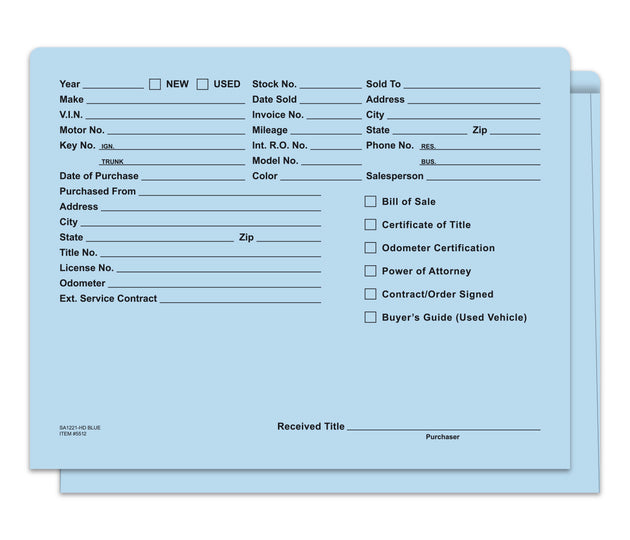 Heavy Duty Deal Envelopes (Deal Jackets) - Printed [Packs of 500]
