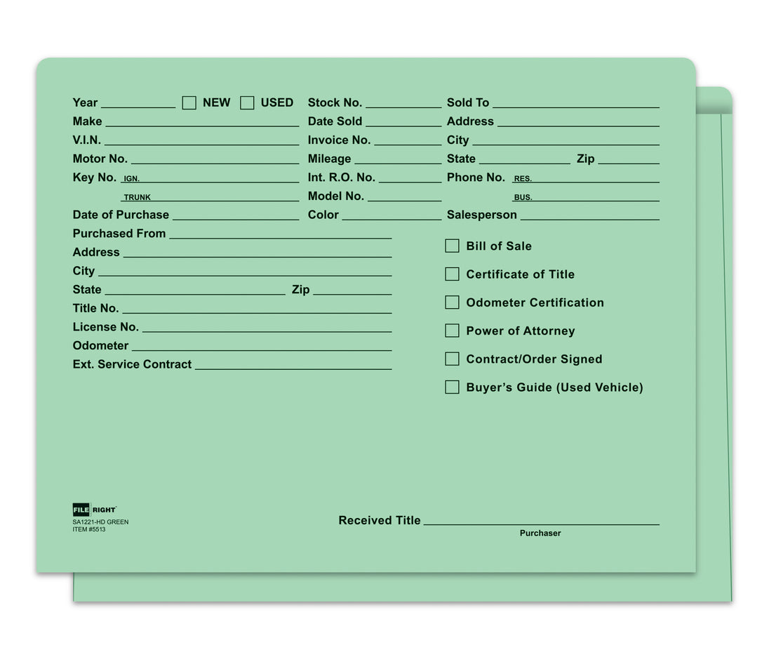 Heavy Duty Deal Envelopes (Deal Jackets) - Printed [Packs of 100]