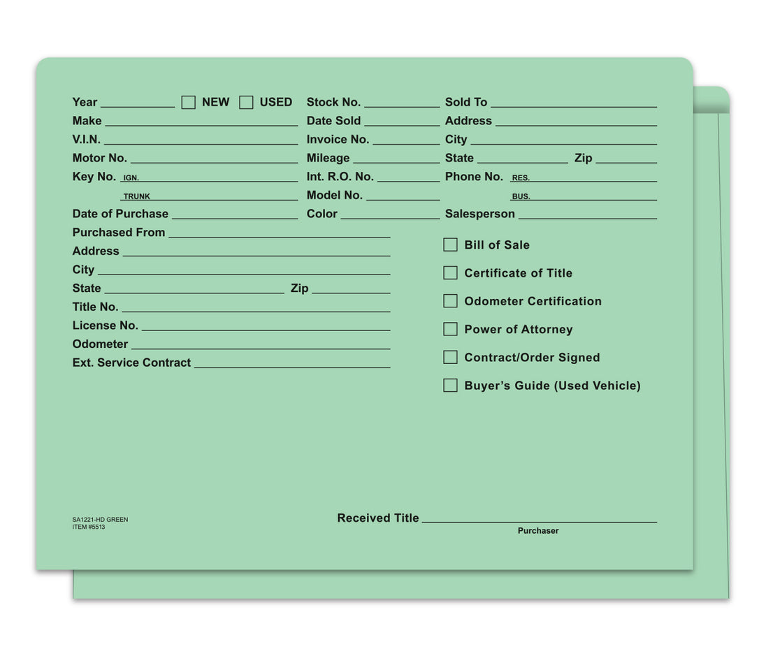 Heavy Duty Deal Envelopes (Deal Jackets) - Printed [Packs of 500]