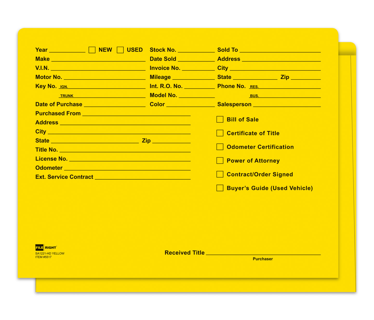 Heavy Duty Deal Envelopes (Deal Jackets) - Printed [Packs of 100]