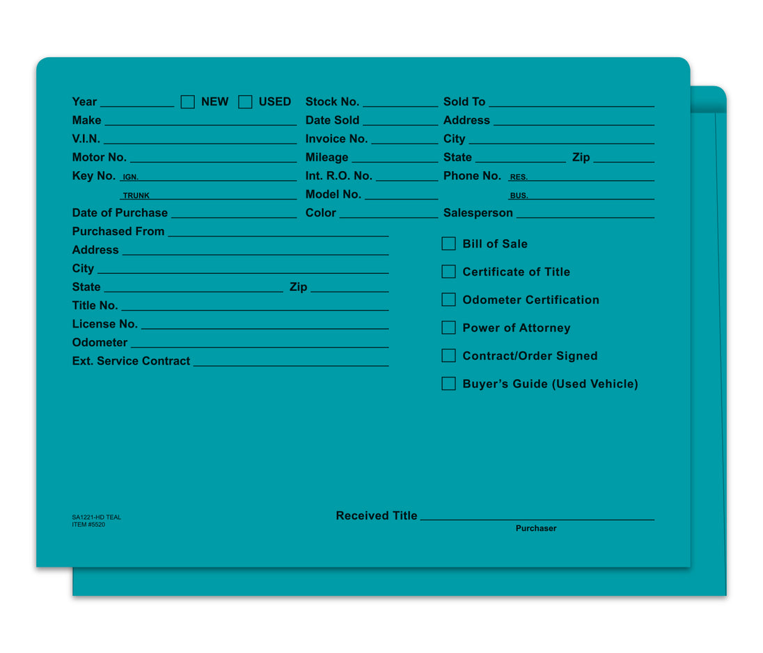 Heavy Duty Deal Envelopes (Deal Jackets) - Printed [Packs of 500]