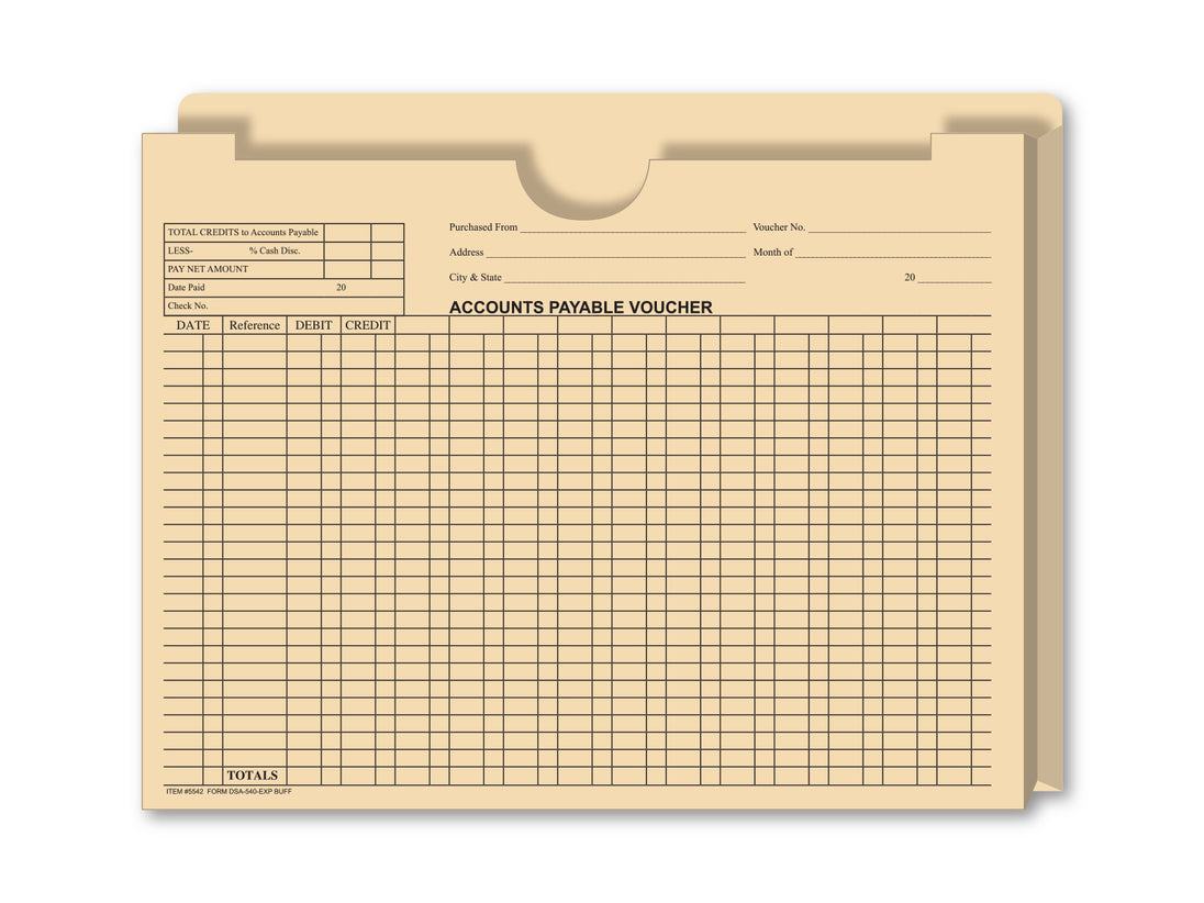 Accounts Payable Voucher Envelopes - 1" Expandable Jacket