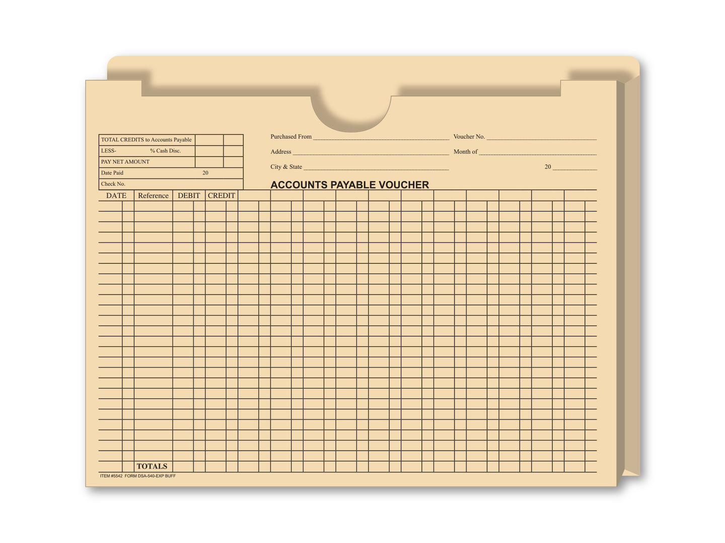 Accounts Payable Voucher Envelopes - 1" Expandable Jacket