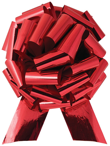 Car Bows - 14" Red Metallic Pull Bow