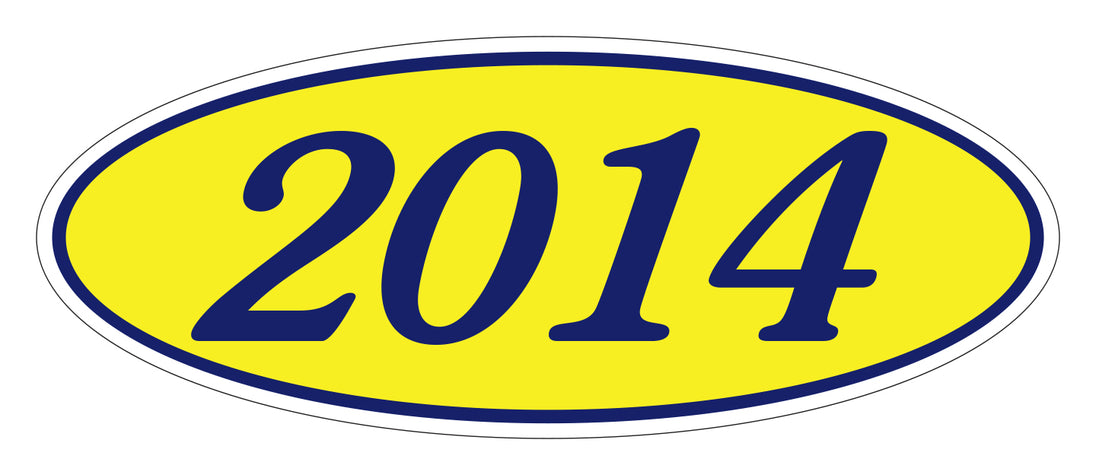 Oval Year Window Stickers