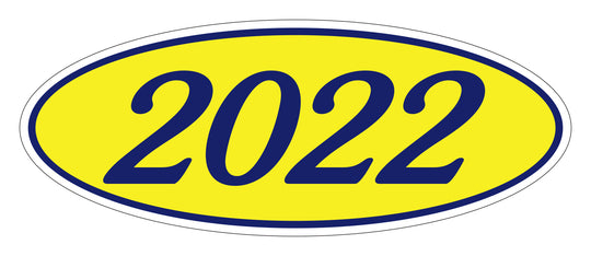 Oval Year Window Stickers
