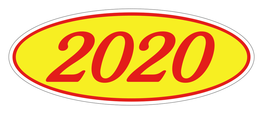 Oval Year Window Stickers