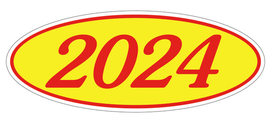 Oval Year Window Stickers