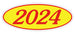 Oval Year Window Stickers