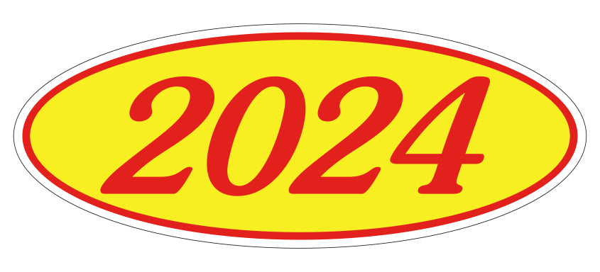 Oval Year Window Stickers