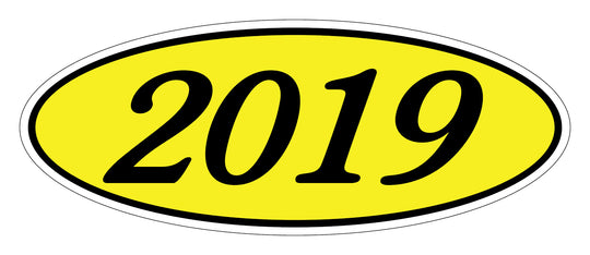 Oval Year Window Stickers
