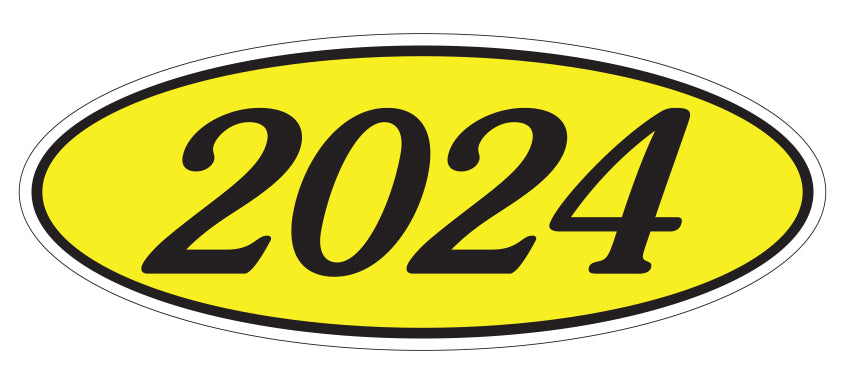 Oval Year Window Stickers