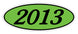 Oval Year Window Stickers