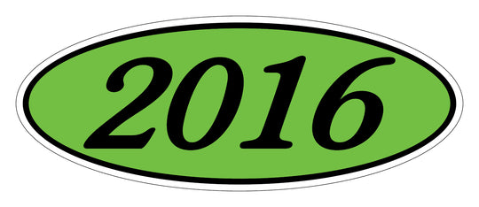 Oval Year Window Stickers
