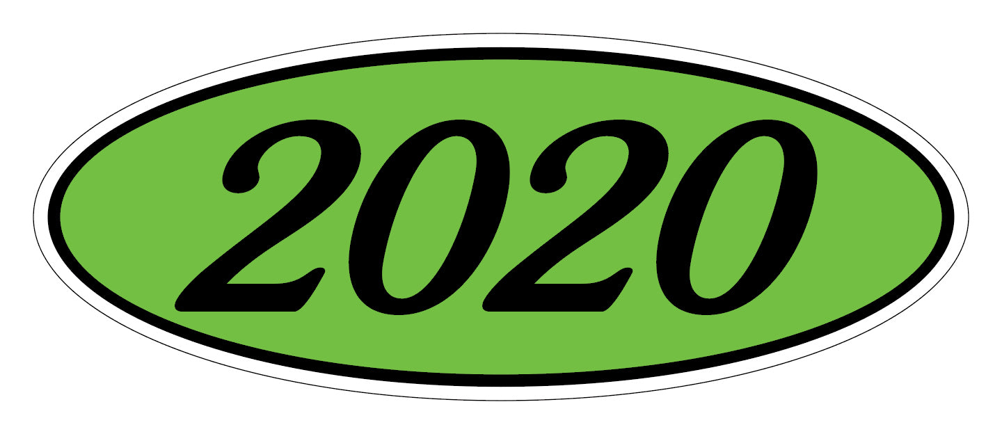 Oval Year Window Stickers