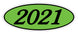 Oval Year Window Stickers