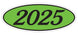 Oval Year Window Stickers