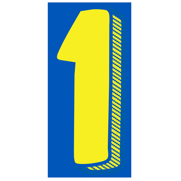 Number Window Stickers - 7-1/2" Various Colors