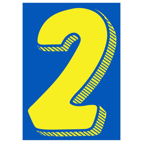 Number Window Stickers - 7-1/2" Various Colors