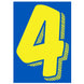7-1/2" Yellow & Blue