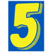 Number Window Stickers - 7-1/2" Various Colors