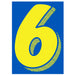 Number Window Stickers - 7-1/2" Various Colors