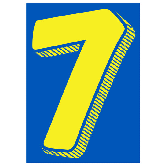Number Window Stickers - 7-1/2" Various Colors
