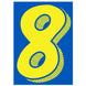 7-1/2" Yellow & Blue