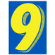 Number Window Stickers - 7-1/2" Various Colors