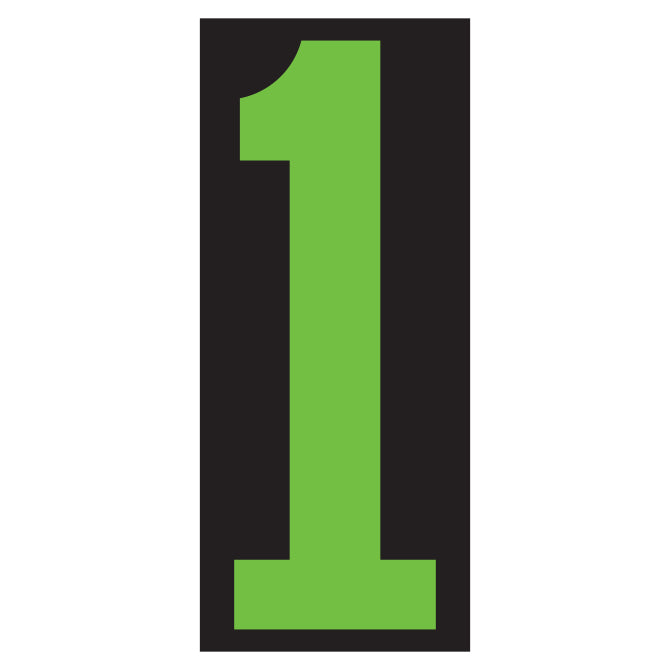 Number Window Stickers - 5-1/2" Window Stickers