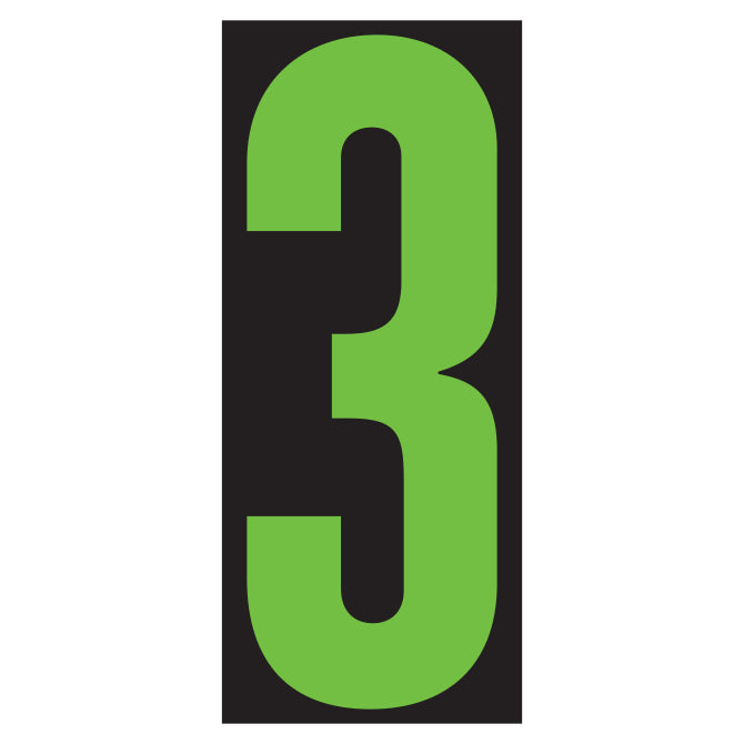 Number Window Stickers - 5-1/2" Window Stickers