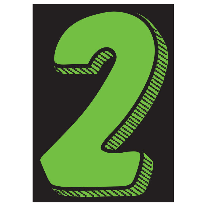 7-1/2" Fluorescent Green & Black