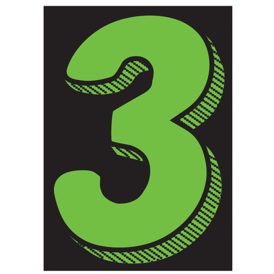 Number Window Stickers - 7-1/2" Various Colors