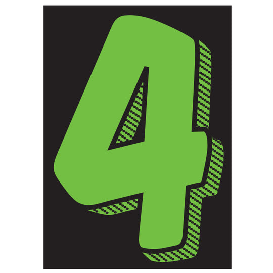 Number Window Stickers - 7-1/2" Various Colors