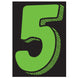7-1/2" Fluorescent Green & Black