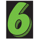 Number Window Stickers - 7-1/2" Various Colors