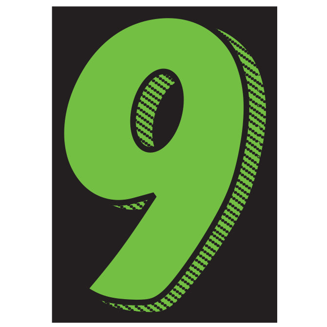 Number Window Stickers - 7-1/2" Various Colors