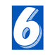 7-1/2" White & Med. Blue