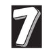 7-1/2" White & Black