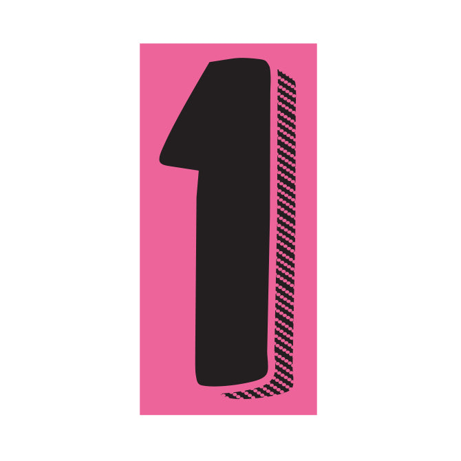 7-1/2" Black & Pink