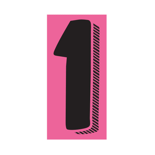 Number Window Stickers - 7-1/2" Various Colors