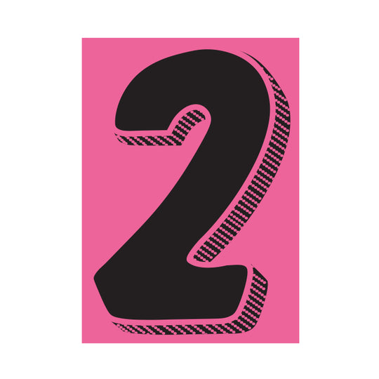 Number Window Stickers - 7-1/2" Various Colors