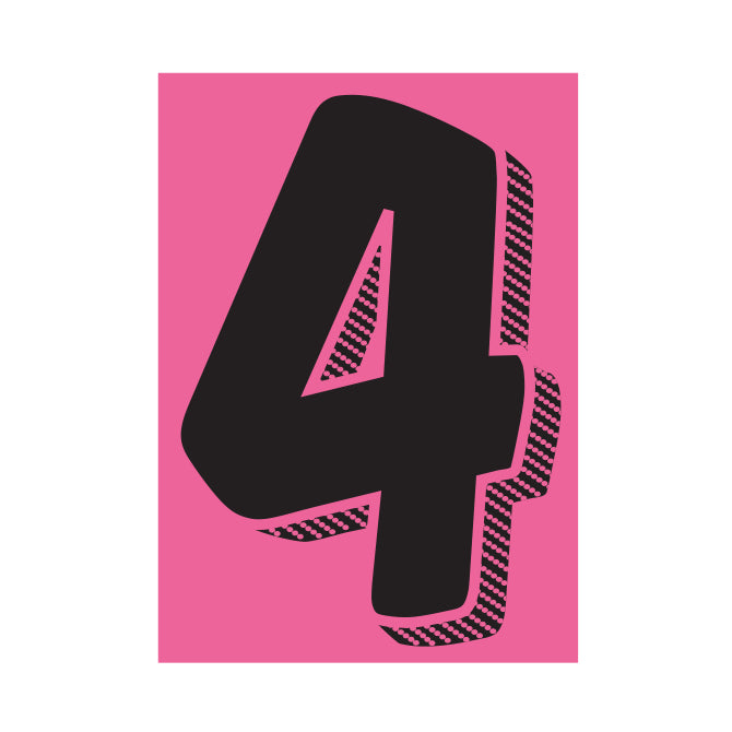 Number Window Stickers - 7-1/2" Various Colors