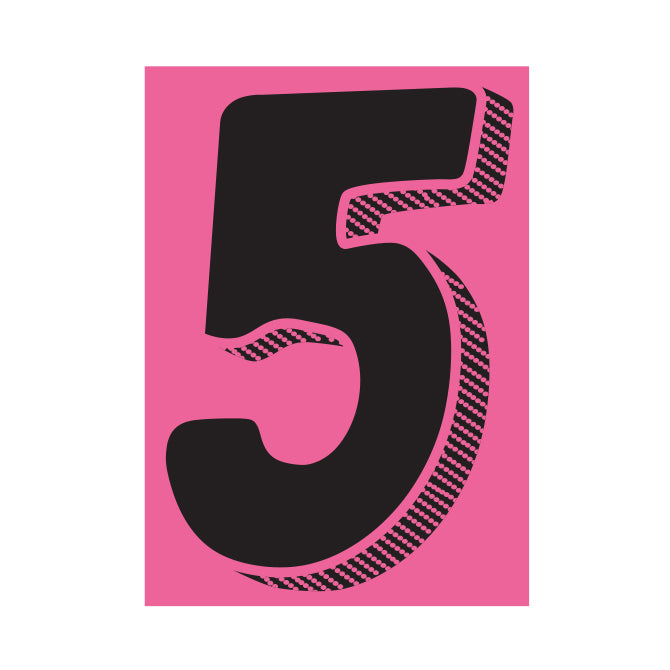Number Window Stickers - 7-1/2" Various Colors