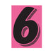 7-1/2" Black & Pink